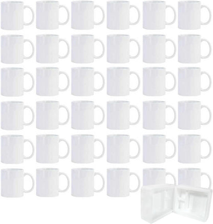 36pcs Sublimation Mugs, 11oz White Coffee Cup Set