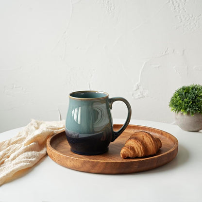 Bosmarlin Extra Large Ceramic Coffee Mug, 25 Oz, Dishwasher and Microwave Safe, Big Oversized Tea Cup, Reactive Glaze (Forest Night, 25 Oz)