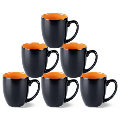 GBhome 16 oz Coffee Mugs Set of 6, Ceramic Coffee Cups- Multi-Color