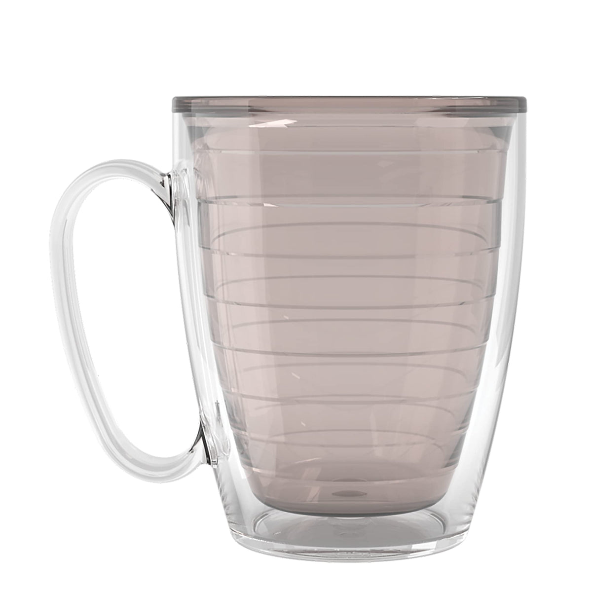 Tervis Clear & Colorful Tabletop Made in USA Double Walled Insulated Tumbler Travel Cup Keeps Drinks Cold & Hot, 16oz Mug, Clear