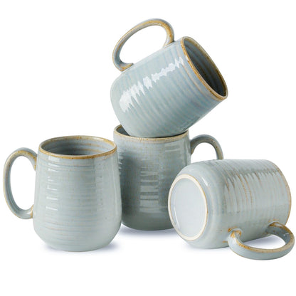 HASENSE Coffee Mugs, Reactive Glaze Coffee Cup Set of 6