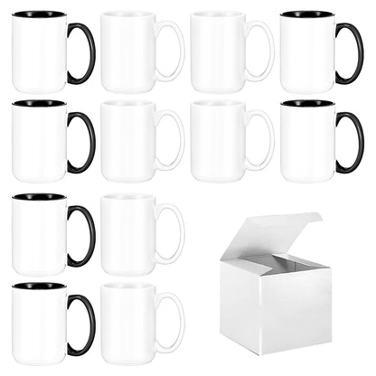 TANGLONG Sublimation Mugs Blank, Tazas Para Sublimacion, 11 oz Set of 12