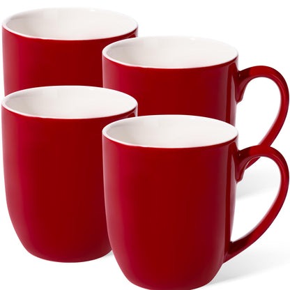 Large Ceramic Coffee Mugs Set of 4 16oz(475ml) Tea Cups Idea Gifts White