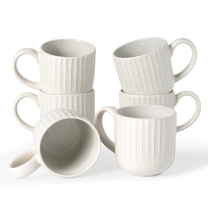 famiware Coffee Mug Set of 4, Star 12 oz Ceramic Mugs Cups Set with Handle