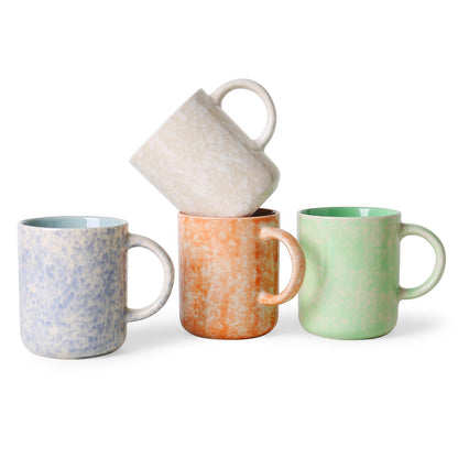 MONITO 12OZ Coffee Mugs Set of 4,Modern Ceramic Coffee Mugs Set with handle