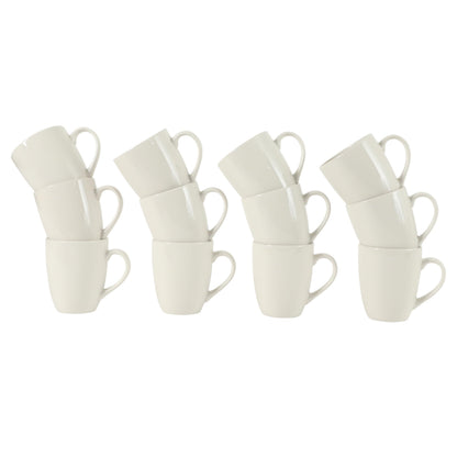 Gibson Home Great Essentials 16 Ounce Porcelain Coffee Mugs - Set of 6 - Cups for Latte, Hot Tea, Cappuccino, Mocha, Espresso, Cocoa
