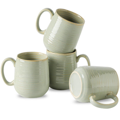 HASENSE Coffee Mugs, Reactive Glaze Coffee Cup Set of 6