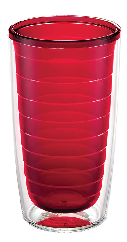 Tervis Clear & Colorful Tabletop Made in USA Double Walled Insulated Tumbler Travel Cup Keeps Drinks Cold & Hot, 16oz Mug, Clear