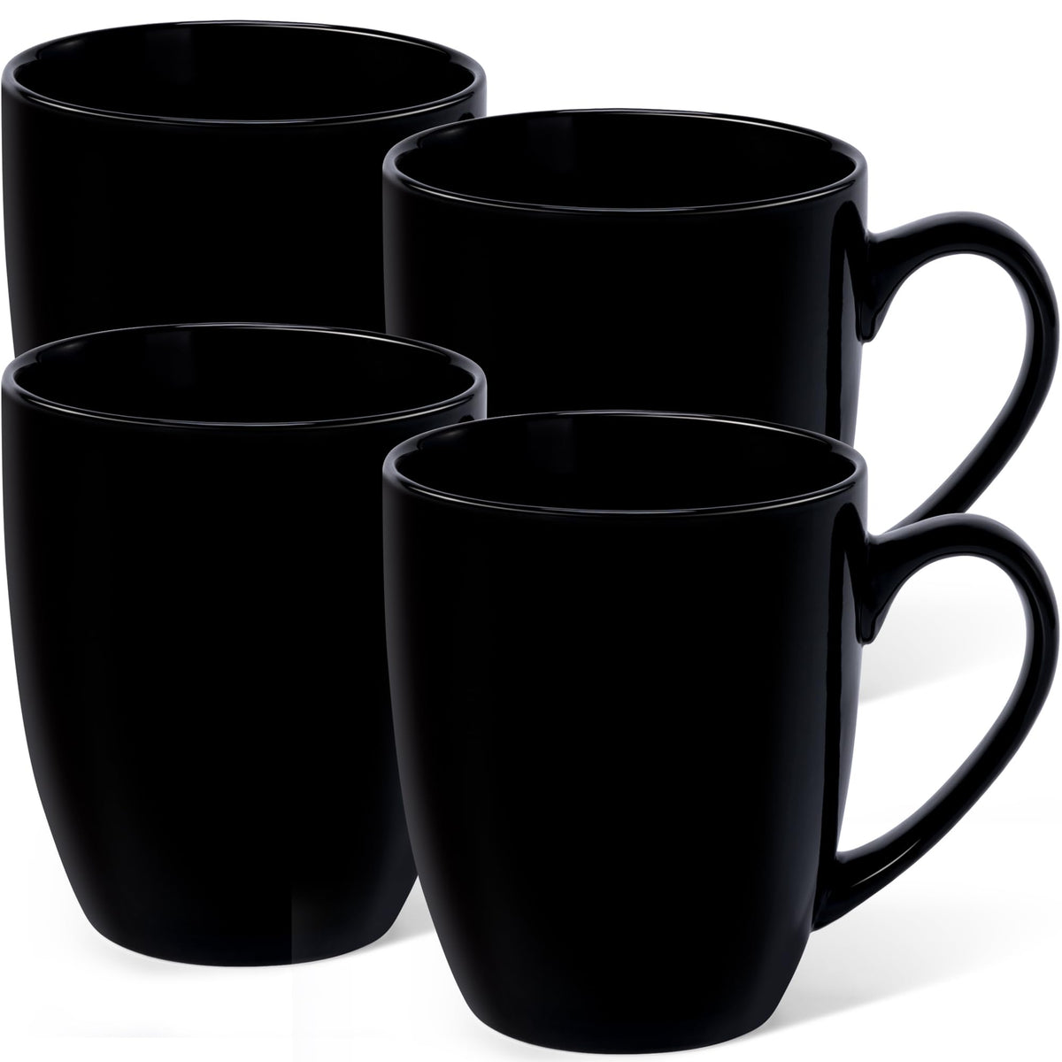 Large Ceramic Coffee Mugs Set of 4 16oz(475ml) Tea Cups Idea Gifts White