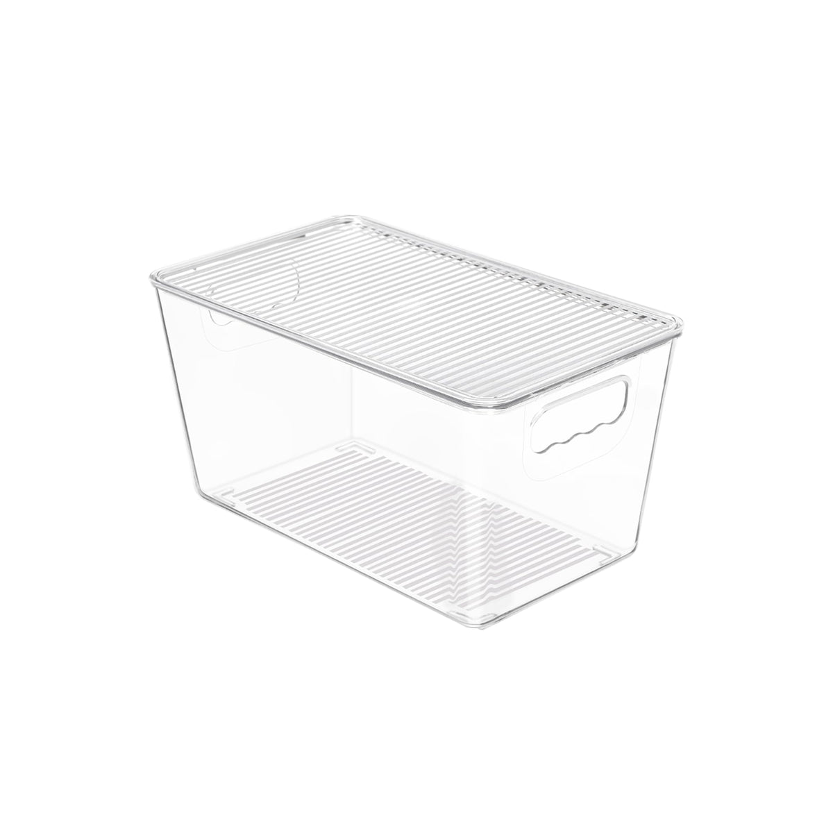 Vtopmart 2 Pack Clear Stackable Storage Bins with Lids and Handles, Large