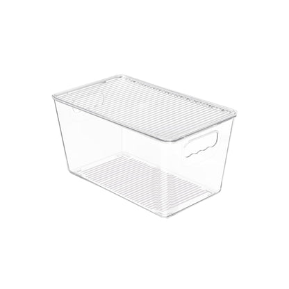 Vtopmart 6 Pack Clear Stackable Storage Bins with Lids and Handles, XLarge