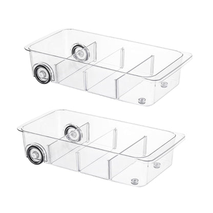 Fridge Organizer and Storage Drawer Roll Out Refrigerator Bins,2 Pack