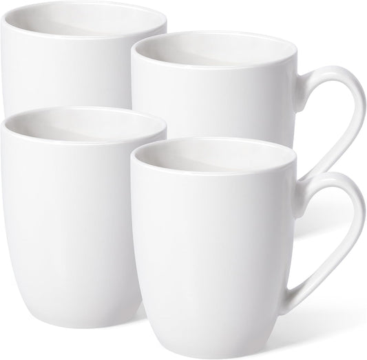 Large Ceramic Coffee Mugs Set of 4 16oz(475ml) Tea Cups Idea Gifts White