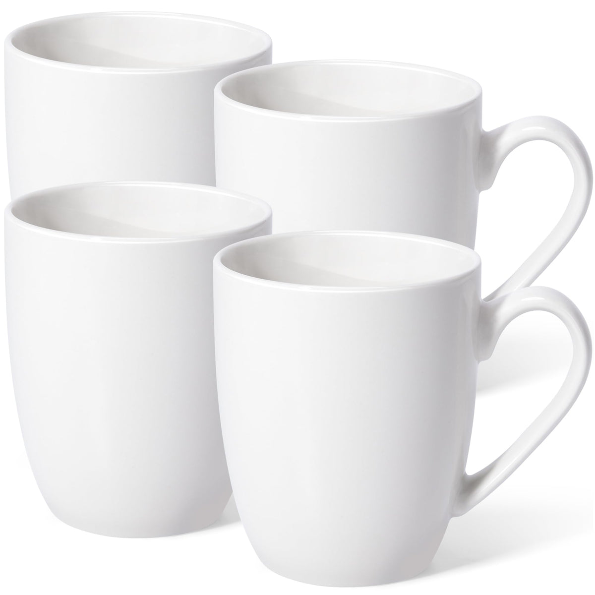 Large Ceramic Coffee Mugs Set of 4 16oz(475ml) Tea Cups Idea Gifts White