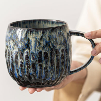 Large Ceramic Coffee Mug - 20oz Big Tea Cup, Green
