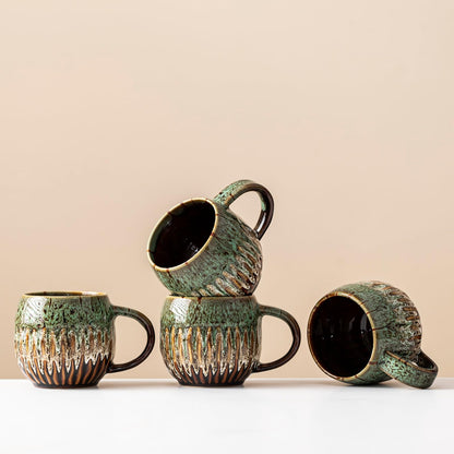 Large Ceramic Coffee Mug - 20oz Big Tea Cup, Green