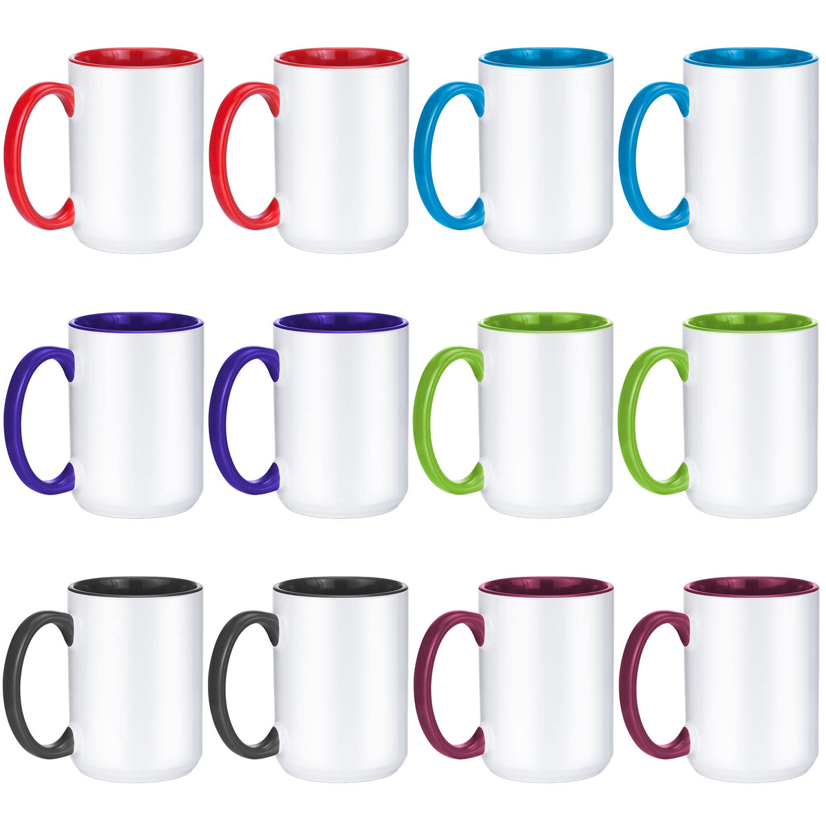 TANGLONG Sublimation Mugs Blank, Tazas Para Sublimacion, 11 oz Set of 12