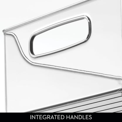 iDesign Stackable Storage Bin with Handles, Clear