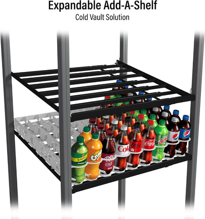 Cold Vault Expandable Add-A-Shelf – Cooler Drink Organizer, 4-Pack