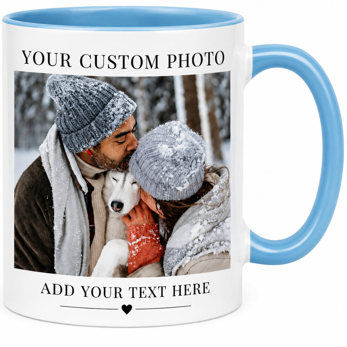 Custom Coffee Mug Personalized Photo Text Ceramic Cup 11 oz Both Sides