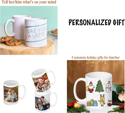Sublimation Mugs, White Coffee Mugs 11oz Sublimation Coffee Cups AAA Coating Ceramic with Large Handle, Blanks White Mugs Set with Gift Boxes(Set of 36)