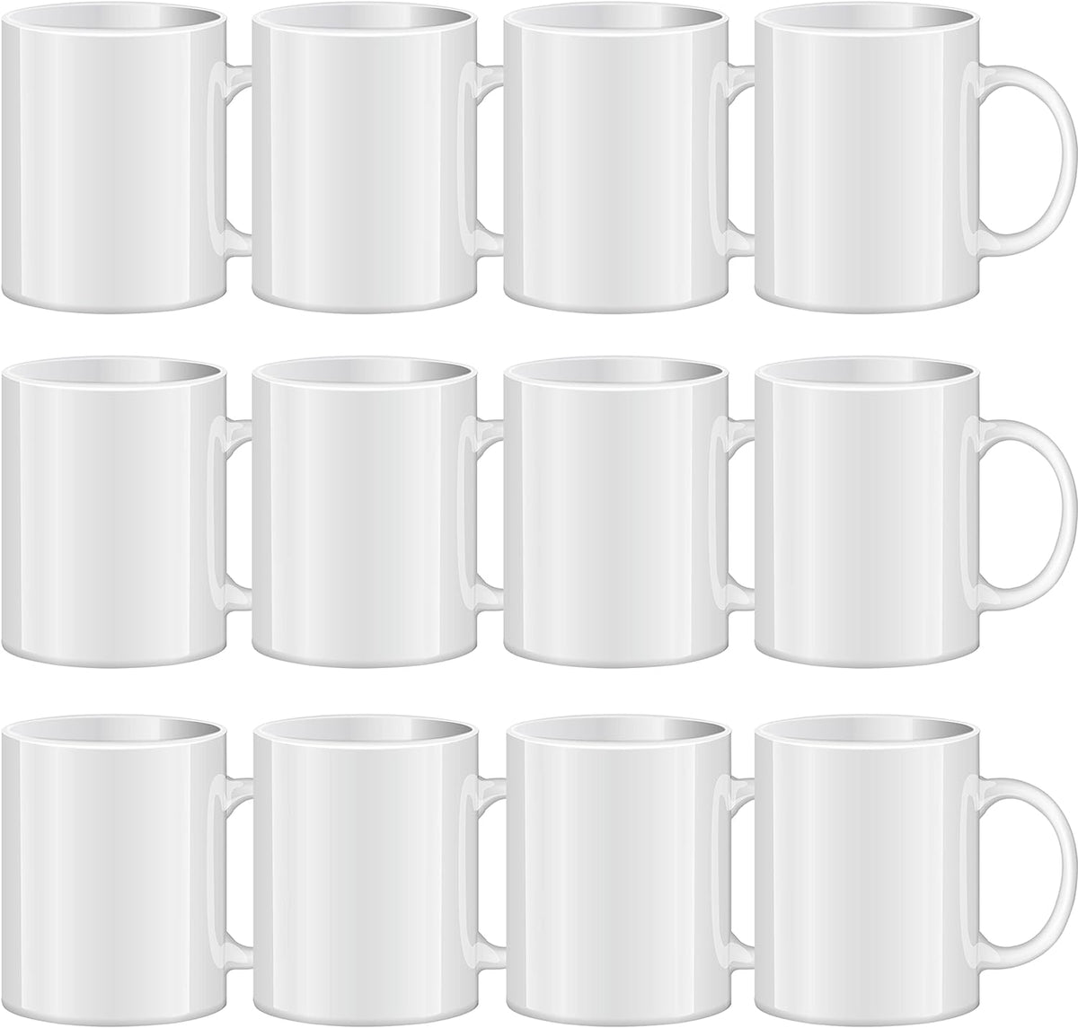 TANGLONG Sublimation Mugs Blank, Tazas Para Sublimacion, 11 oz Set of 12