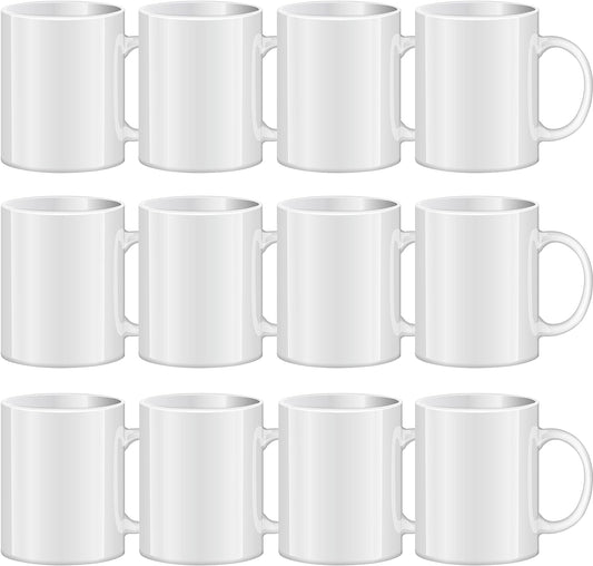 TANGLONG Sublimation Mugs Blank, Tazas Para Sublimacion, 11 oz Set of 12