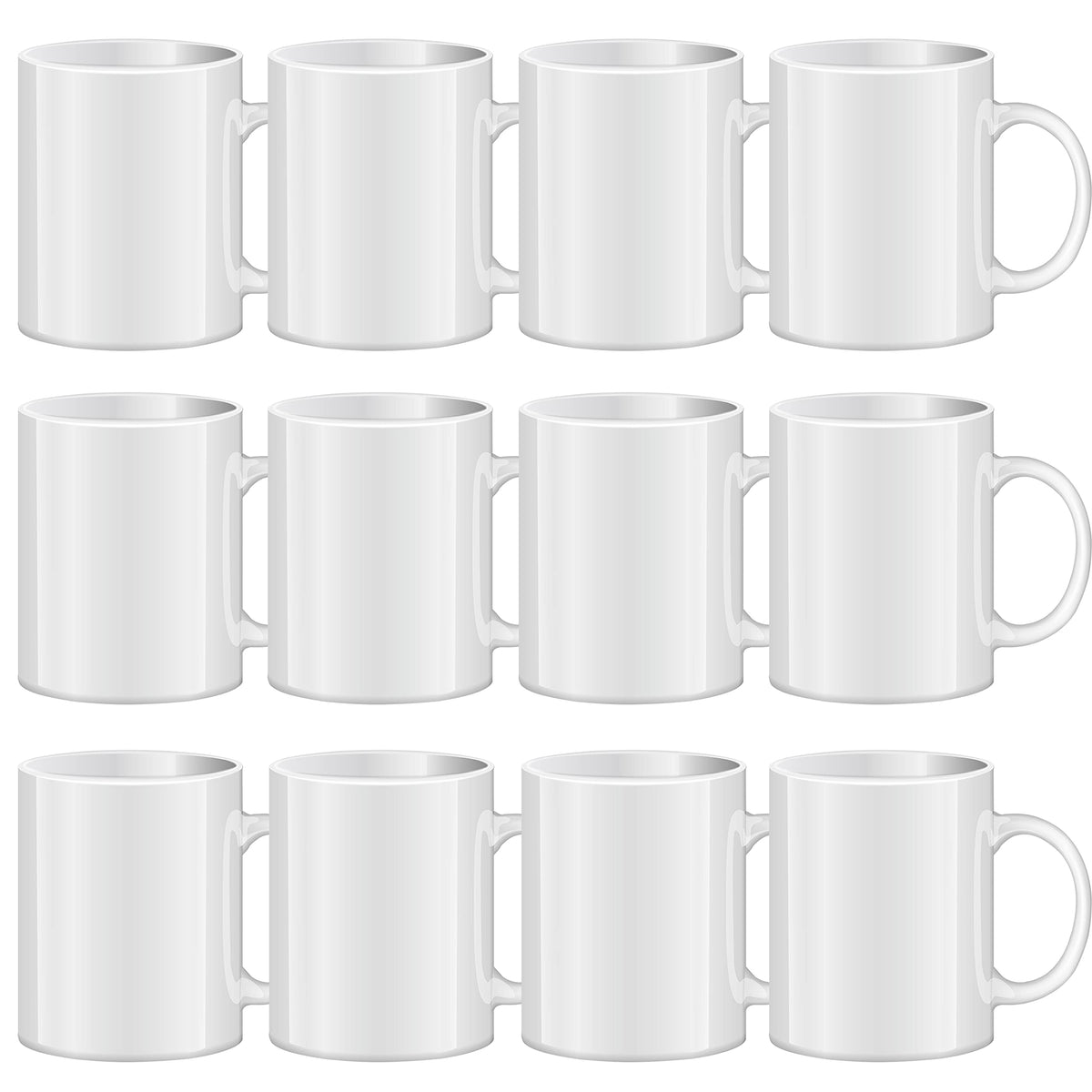 TANGLONG Sublimation Mugs Blank, Tazas Para Sublimacion, 11 oz Set of 12