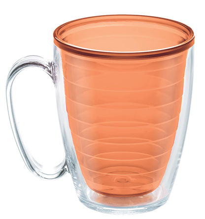Tervis Clear & Colorful Tabletop Made in USA Double Walled Insulated Tumbler Travel Cup Keeps Drinks Cold & Hot, 16oz Mug, Clear