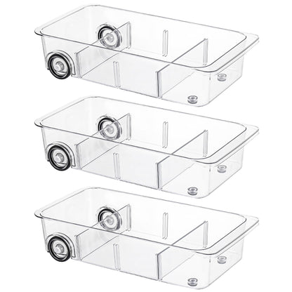 Fridge Organizer and Storage Drawer Roll Out Refrigerator Bins,2 Pack