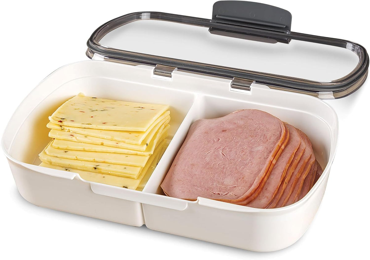 ProKeeper Split Deli Food Storage Container, Air-Tight Seal, 11.75 Inches
