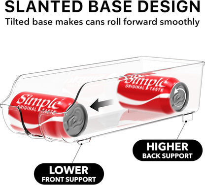 Simple Houseware Soda Can Organizer Dispenser Refrigerator/Pantry, Set of 2