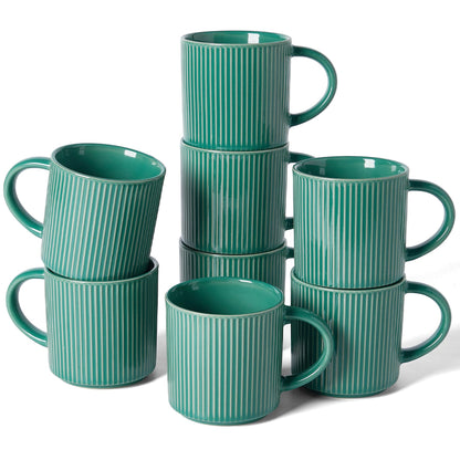 famiware Coffee Mug Set of 4, Star 12 oz Ceramic Mugs Cups Set with Handle