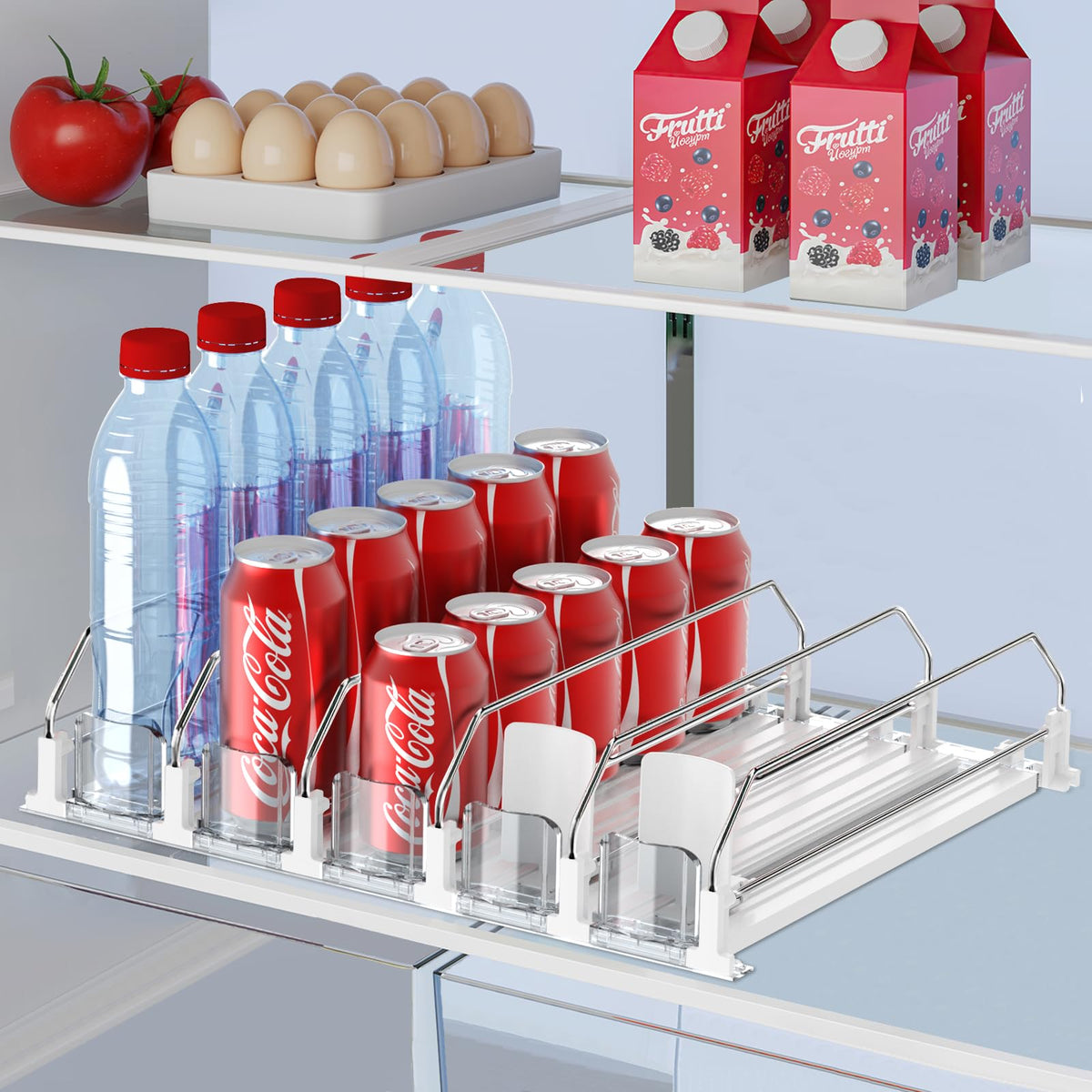 IBORING Drink Organizer for Fridge,Holds up to 25 Cans