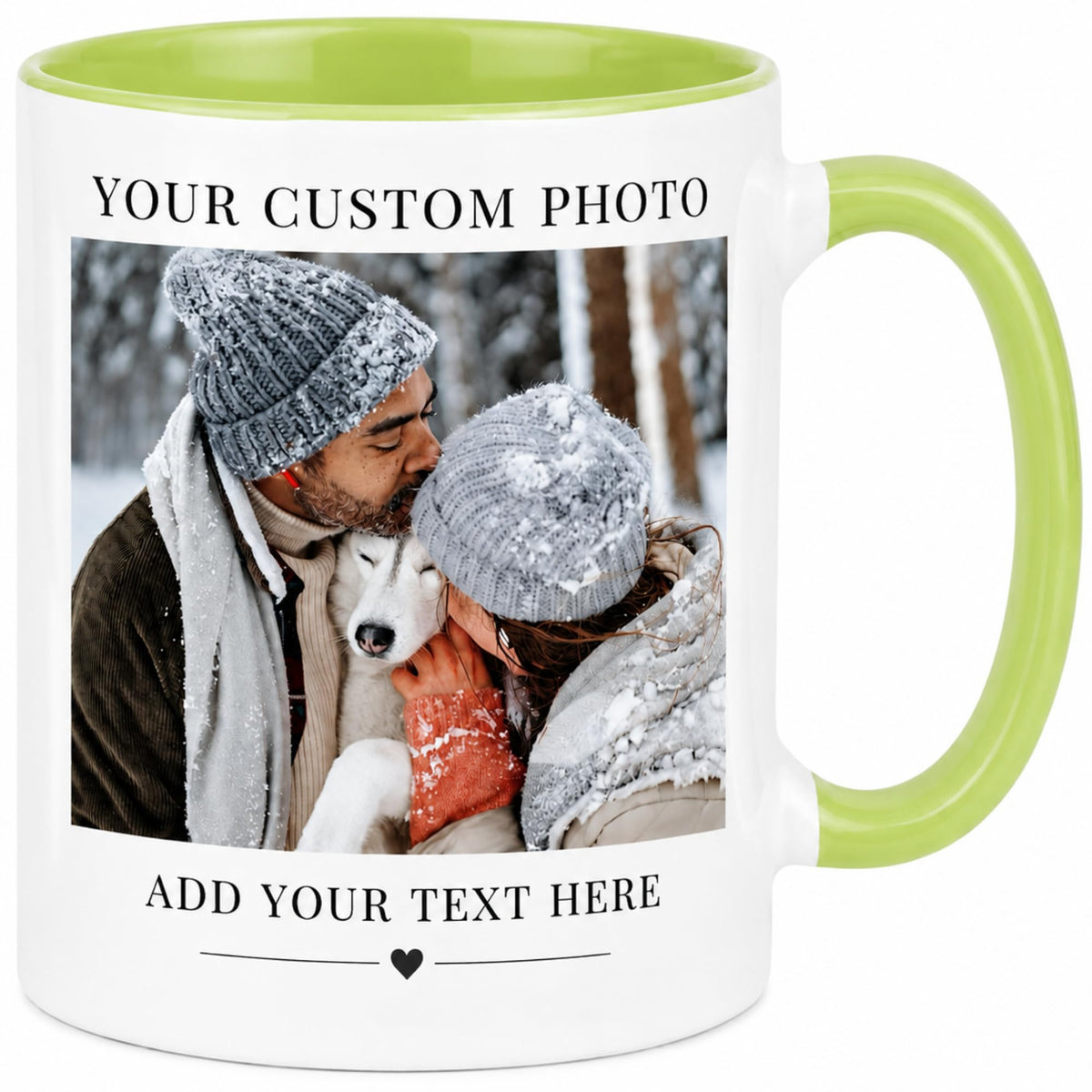 Custom Coffee Mug Personalized Photo Text Ceramic Cup 11 oz Both Sides