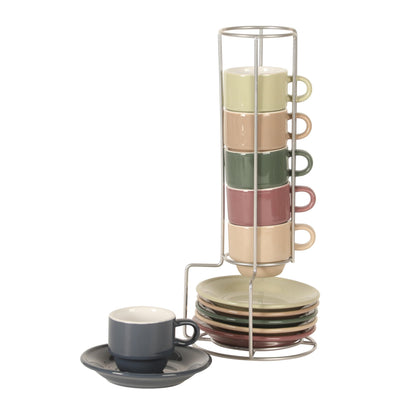 Gibson Home Great Essentials 16 Ounce Porcelain Coffee Mugs - Set of 6 - Cups for Latte, Hot Tea, Cappuccino, Mocha, Espresso, Cocoa