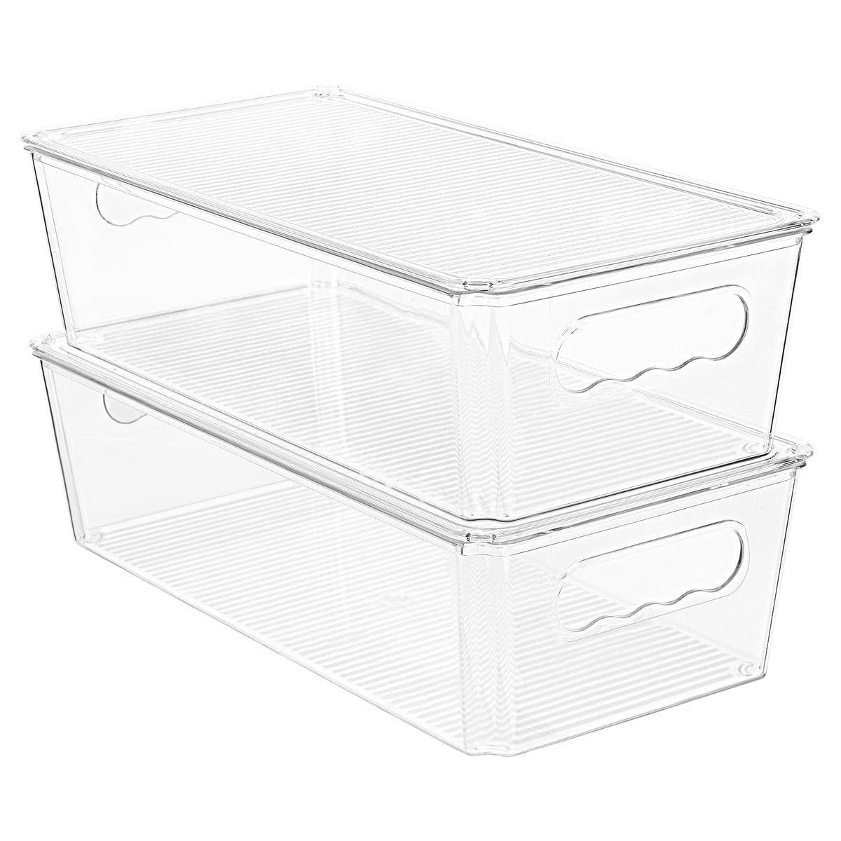 Vtopmart 8pcs Clear Storage Bins with Handles