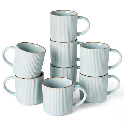 famiware Coffee Mug Set of 4, Star 12 oz Ceramic Mugs Cups Set with Handle