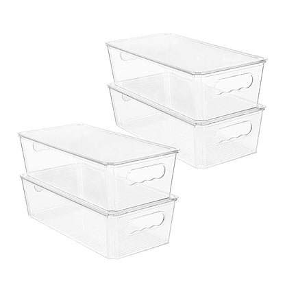 Vtopmart 8pcs Clear Storage Bins with Handles
