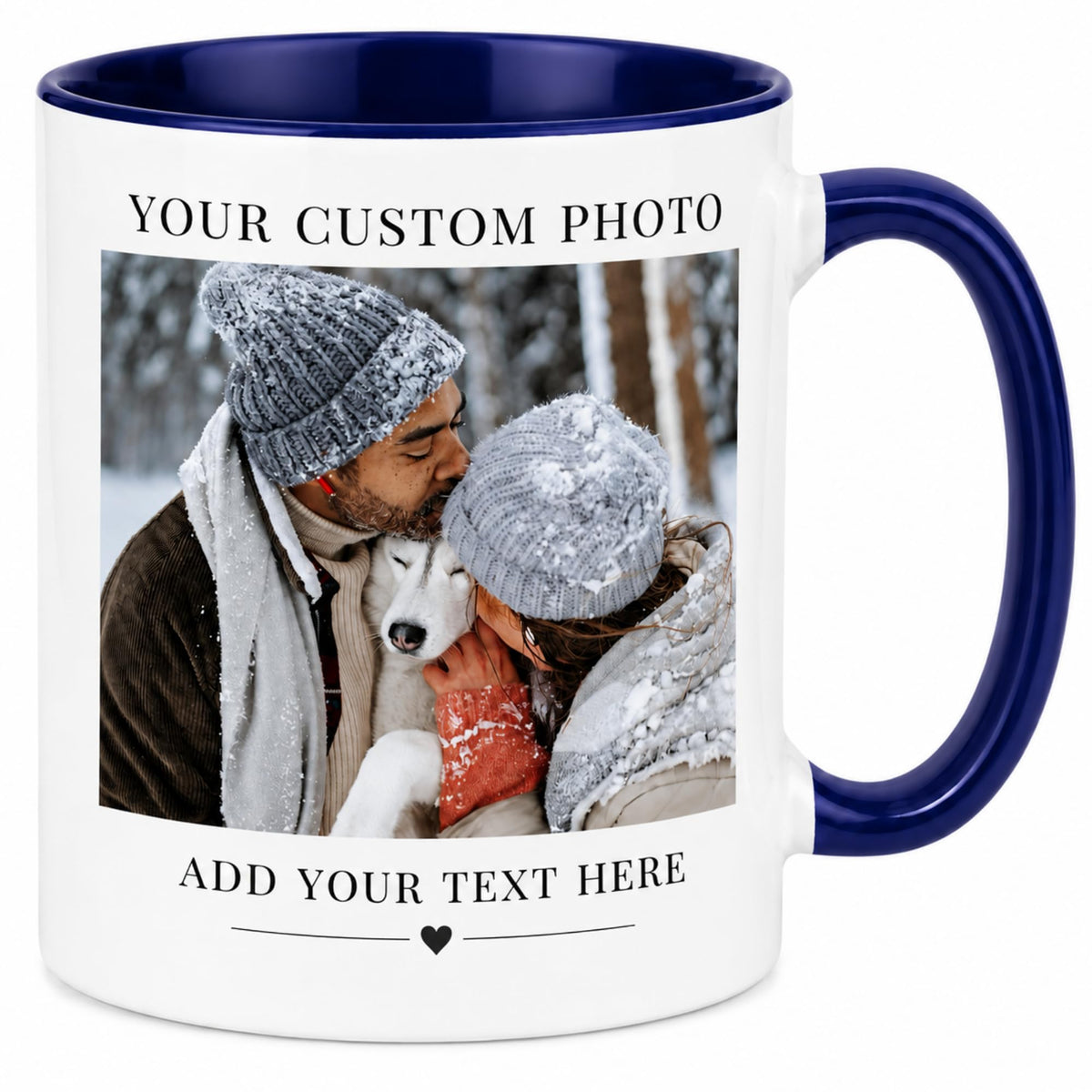 Custom Coffee Mug Personalized Photo Text Ceramic Cup 11 oz Both Sides