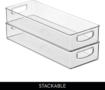 iDesign Slim Extra Long Clear Storage Bin