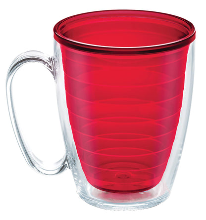 Tervis Clear & Colorful Tabletop Made in USA Double Walled Insulated Tumbler Travel Cup Keeps Drinks Cold & Hot, 16oz Mug, Clear