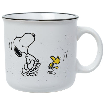 Silver Buffalo Peanuts Snoopy Fall Leaf, Wide Rim Ceramic Mug, 16oz