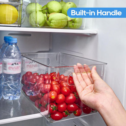 JollyPack Clear Plastic Storage Bins, 4 Pack