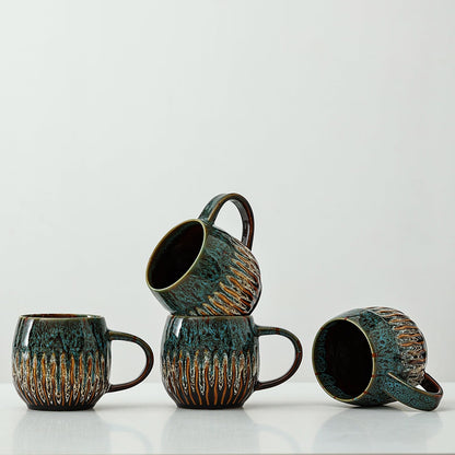 Large Ceramic Coffee Mug - 20oz Big Tea Cup, Green