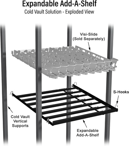 Cold Vault Expandable Add-A-Shelf – Cooler Drink Organizer, 4-Pack