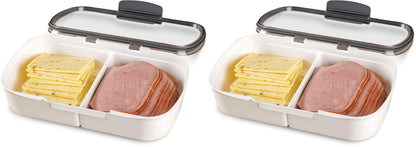 ProKeeper Split Deli Food Storage Container, Air-Tight Seal, 11.75 Inches