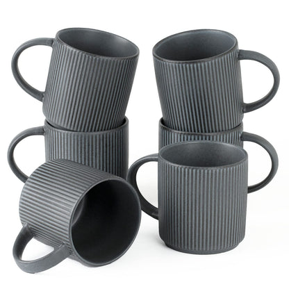 famiware Coffee Mug Set of 4, Star 12 oz Ceramic Mugs Cups Set with Handle