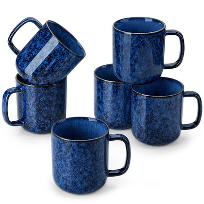 vancasso Porcelain Coffee Mugs Set, 16 oz Ceramic Coffee Cups for Americano Hot Tea Iced Coffee Cold Brew Cocoa Milk Mugs Set of 6, Dishwasher & Microwave Safe, White