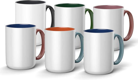 Cricut® Beveled Ceramic Mug Blank - 15 oz/425 ml (6 ct)